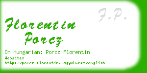 florentin porcz business card